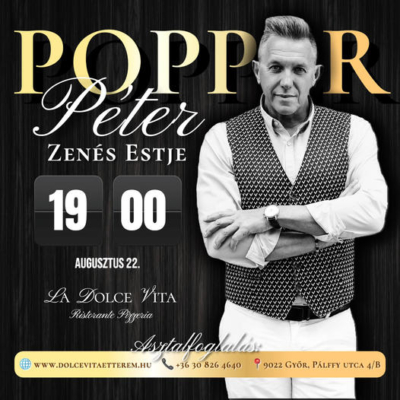 POPPER PÉTER ZENÉS ESTJE A LA DOLCE VITA-BAN!