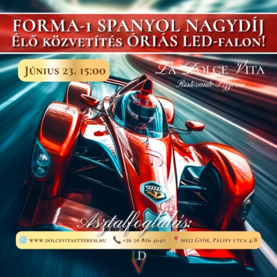 F1 Spanyol nagydíj élő közvetítés